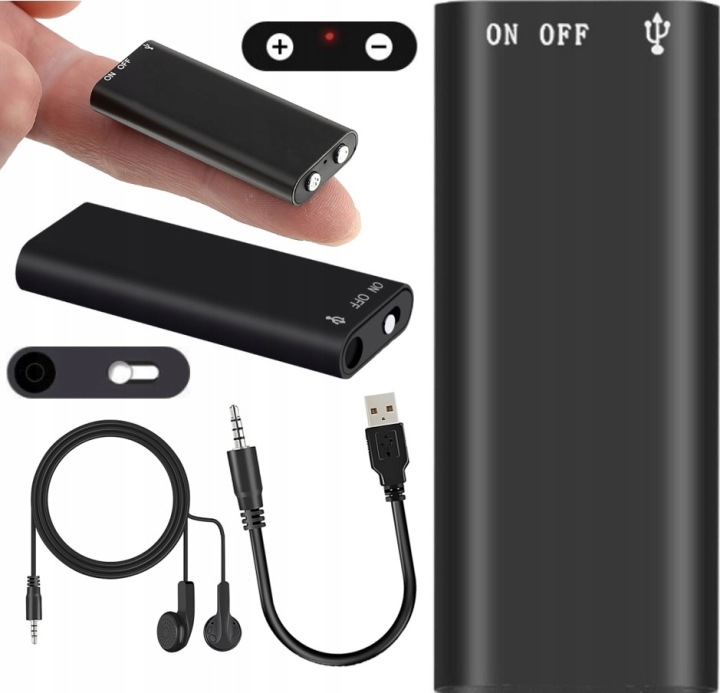MINI ŠPIÓNSKÝ DIKTAFON ODPOČÍVÁNÍ DETEKCE 8 GB