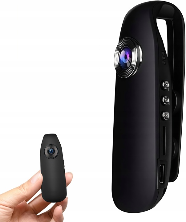 Mini kamera 1080P na opasek, body kamera s dálkovým ovládáním, magnetická