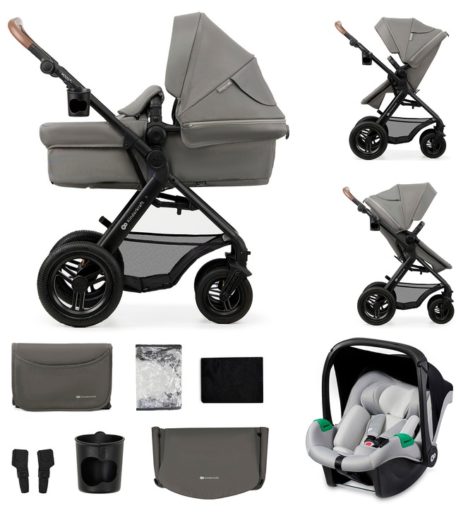 Multifunkční dětský kočárek 3v1 MOOV 2 AIR s autosedačkou MINK PRO šedý Multifunkční dětský kočárek 3v1 MOOV 2 AIR s autosedačkou MINK PRO šedý