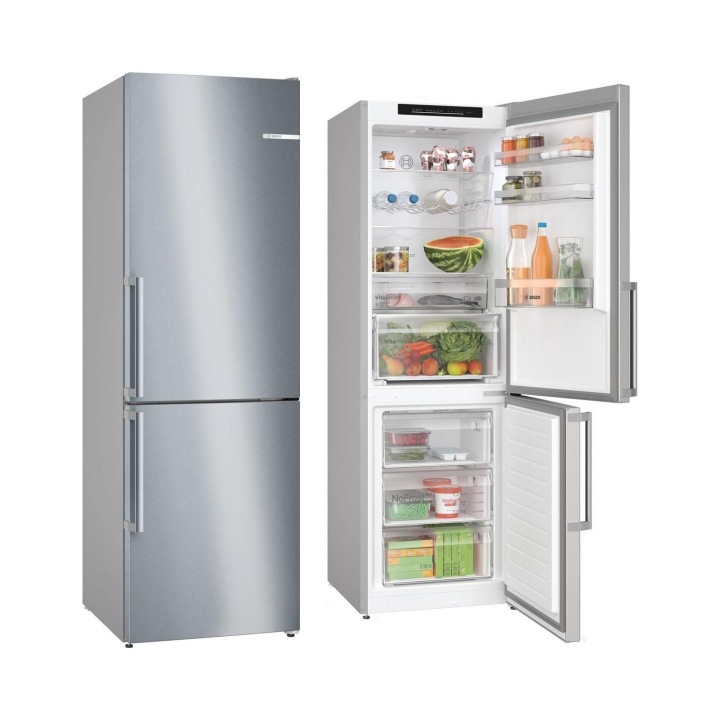 NoFrost Bosch KGN36VICT chladnička 186 cm 321 l stříbrná NoFrost Bosch KGN36VICT chladnička 186 cm 321 l stříbrná