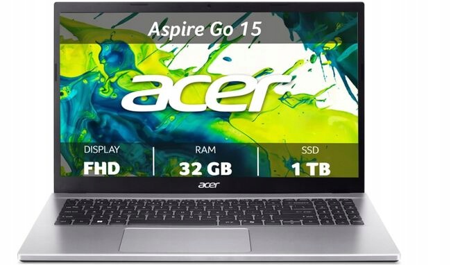 Notebook Acer HL 852 15,6" AMD Ryzen 5 32 GB / 1 GB bezbarvý