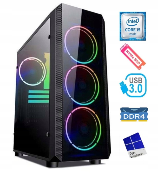 Počítačová sestava Intel Core i5-6500 16 GB DDR4 512 GB SSD M.2