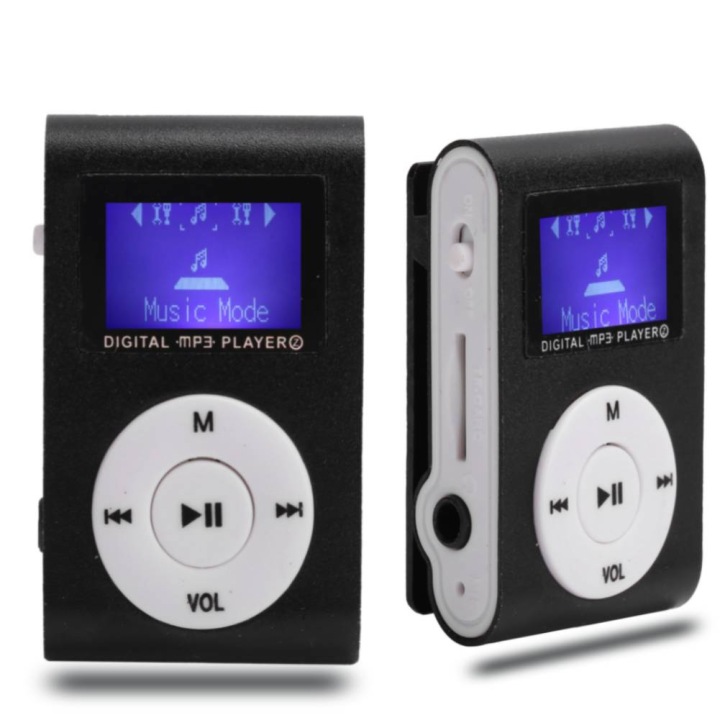 PŘENOSNÝ MP3 PŘEHRÁVAČ SLUCHÁTKA SADA MINI LCD DISPLEJ ČERNÝ