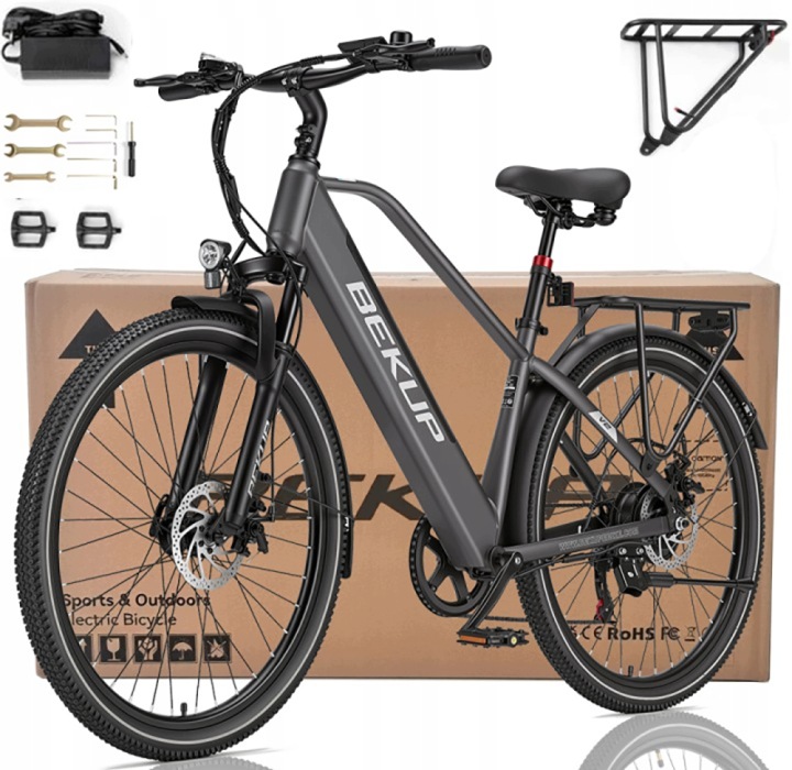 Pánské/Dámské elektrokolo BEKUP V2 250W 36V 14,5Ah 75KM Shimano 45NM EU - Skvělé recenze