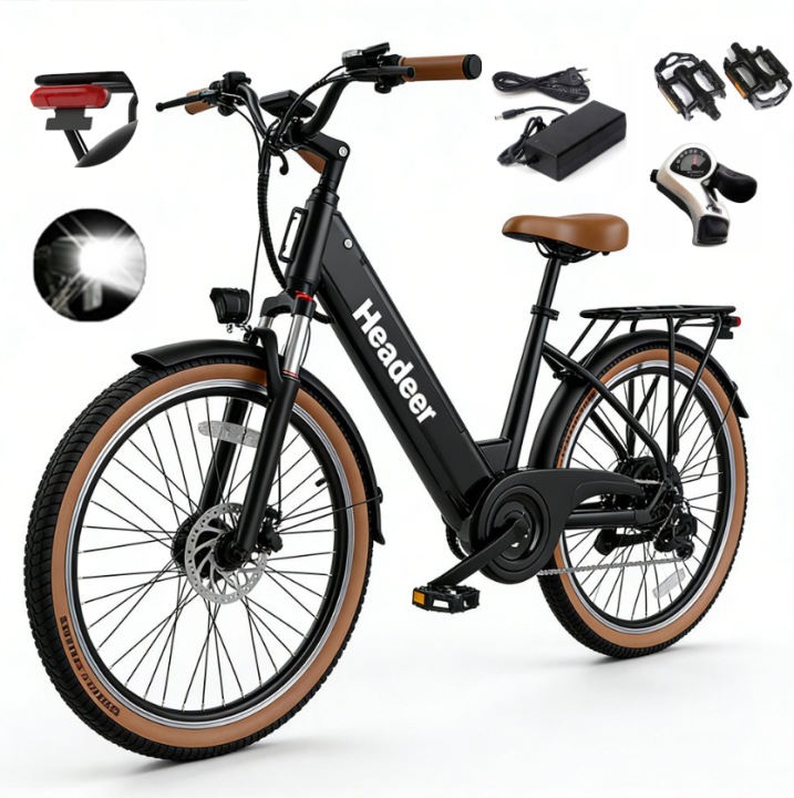 Pánské/Dámské elektrokolo HEADEER 250W 25 km/h 48V 11,5Ah 26" 7 rychlostí