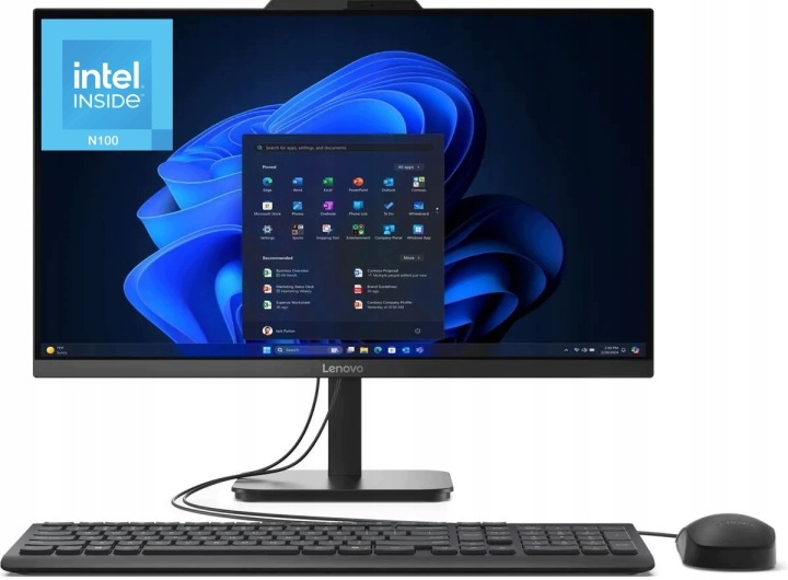 Počítač Lenovo AiO IdeaCentre V100 23,8" FHD, procesor Intel N100, 8GB RAM, SSD 256GB, Windows 11