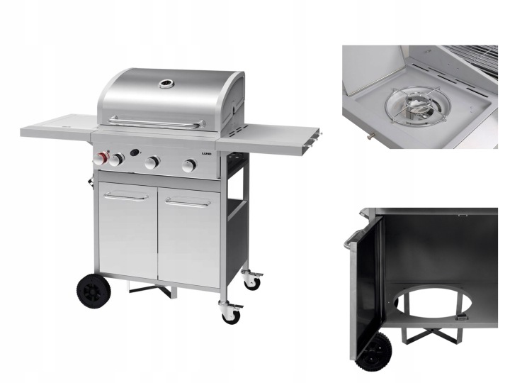 PLYNOVÝ GRIL 3+1 LUND 12,8 kW SKŘÍŇKA LITINOVÝ ROŠT - Perfektní hodnocení PLYNOVÝ GRIL 3+1 LUND 12,8 kW SKŘÍŇKA LITINOVÝ ROŠT - Perfektní hodnocení
