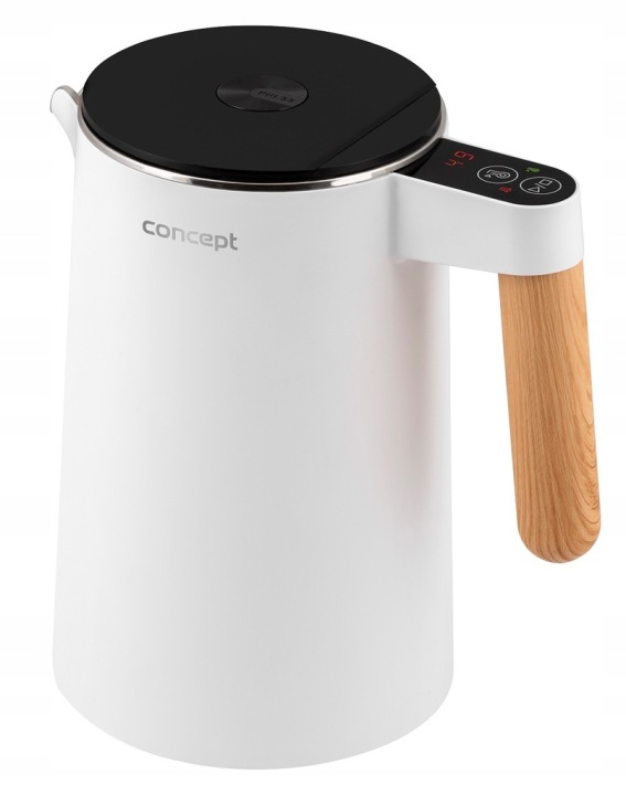 Rychlovarná konvice Concept RK3300 s regulací teploty 1,5 l Salt&Pepper, bí