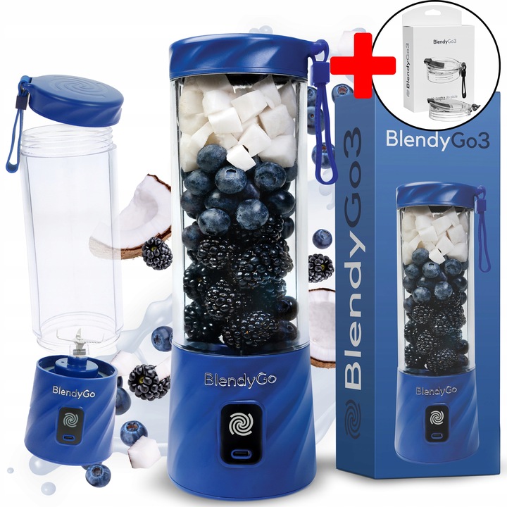 Stolní mixér BlendyGo 550 ml 250 W modrý