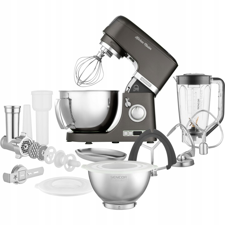 Sencor STM 7878BK 1000 W kuchyňský robot stříbrný/šedý Sencor STM 7878BK 1000 W kuchyňský robot stříbrný/šedý