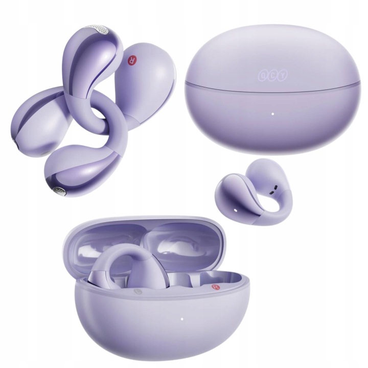 Sluchátka QCY Crossky C30 OWS Bluetooth 5.4 IPX4 fialová