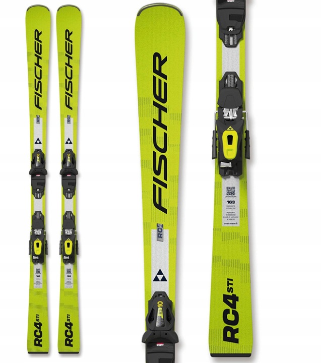 Slalomové lyže FISCHER RC4 STI TPR + vázání RS10 PR žluté 163 cm - Skvělé recenze