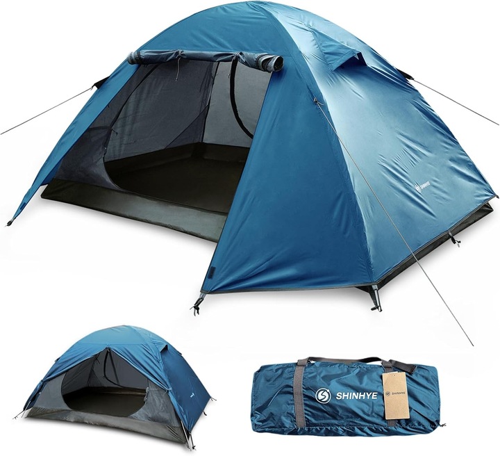 ShinHye Stan pro 4 osoby Voděodolný Ultralehký Trekking Modrý