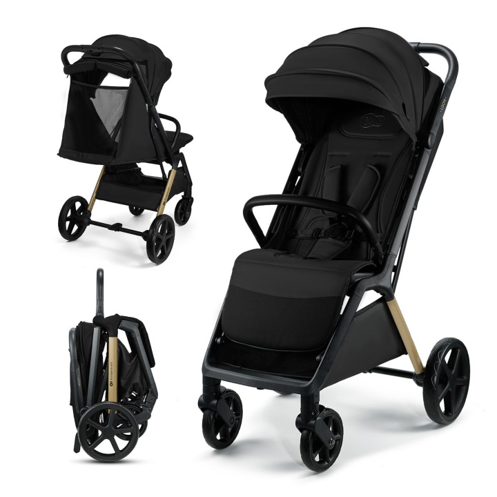 Sportovní kočárek Kinderkraft LOOM černý hliníkový, automatické skládání