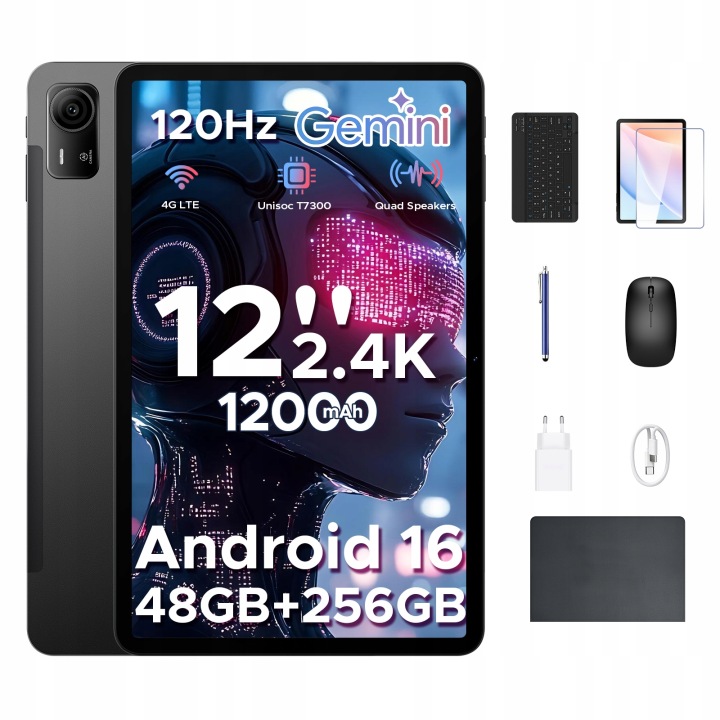 Tablet AORLYM AP12PRO 12" 12 GB / 256 GB černý (do 8000 Kč)