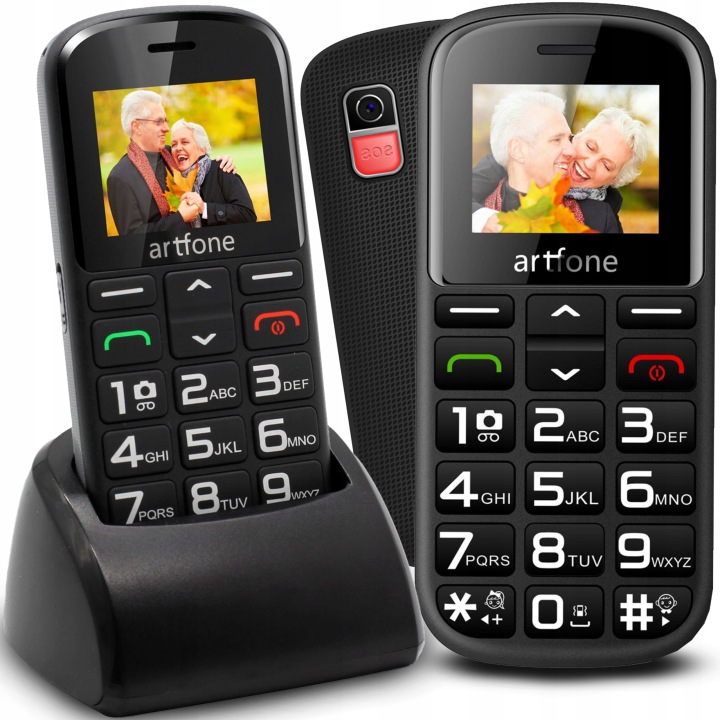 Telefon pro seniory artfone CS182 černý