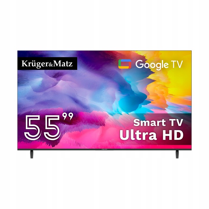 Televize Kruger&Matz 55" UHD Google TV 5.0 DVB-T2/T/C H.265 HEVC