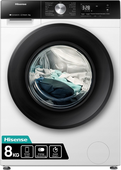 Volně stojící pračka Hisense WF3S8043BW3  - Perfektní hodnocení