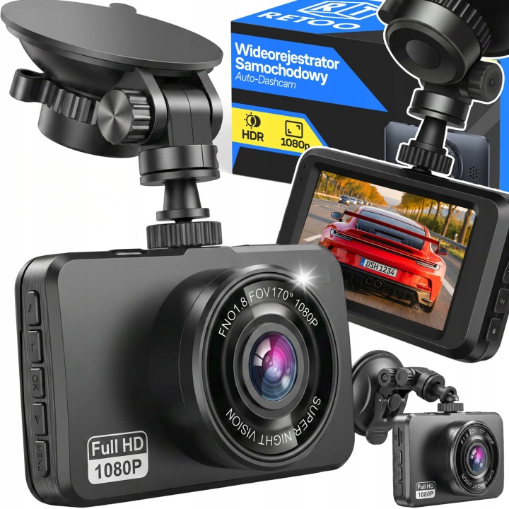 VIDEOREKORDÉR DO AUTA KAMERA AUTOMOBILOVÁ KVALITA 2K HDR QHD PL MENU