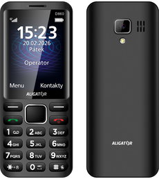 Mobilní telefon Aligator D860 Dual SIM černý (do 2000 Kč)