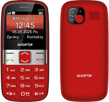 Mobilní telefon Aligator A775 Senior červený (do 9000 Kč) Mobilní telefon Aligator A775 Senior červený (do 9000 Kč)