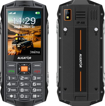 Mobilní telefon Aligator R45 eXtremo černo-oranžový Mobilní telefon Aligator R45 eXtremo černo-oranžový