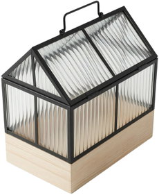 Edaxo Mini skleník s kovovým rámem Kala, 30 × 26 × 18 cm