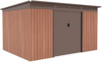 Zahradní domek G21 Domek zahradní GRAH 915 - 340 x 269 cm, hnědý, imitace dřeva