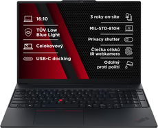 Notebook Lenovo ThinkPad E16 Gen 3 Black (záruka 3 roky on  - Výborné zkušenosti