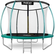 NEO-SPORT Trampolína profilovaná 10 stop/312 cm, tyrkysová, s vnitřní sítí