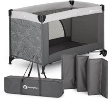 Postýlka PETITE&MARS Nyja Urban Jungle Charcoal