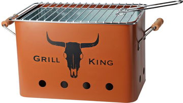 PROGARDEN Přenosný gril na dřevěné uhlí Grill King 43 × 20 cm cihlový PROGARDEN Přenosný gril na dřevěné uhlí Grill King 43 × 20 cm cihlový