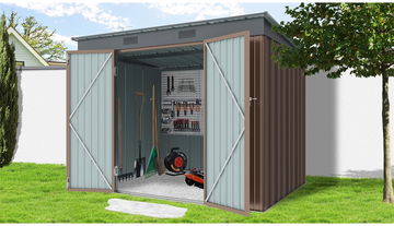 RIWALL PRO Domek zahradní RMSP 6 × 8 m, hnědý