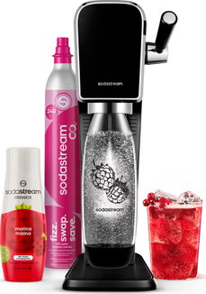 SodaStream sodovkovač ART Black Malina Zero Mpack SodaStream sodovkovač ART Black Malina Zero Mpack
