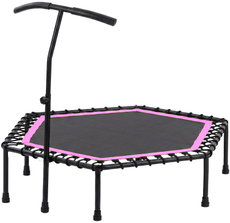 Sedco Trampolína s madlem Hexagon YQA75 - 134 cm, růžová Sedco Trampolína s madlem Hexagon YQA75 - 134 cm, růžová