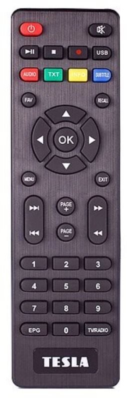 Settopbox TESLA TE-310 - dálkové ovládání Settopbox TESLA TE-310 - dálkové ovládání